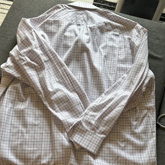 Jos. A. Bank Purple and White Checkered Dress Shirt - Picture 8 of 8